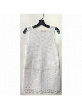 MAYORAL | Girls Sleeveless Eyelet Dress in White